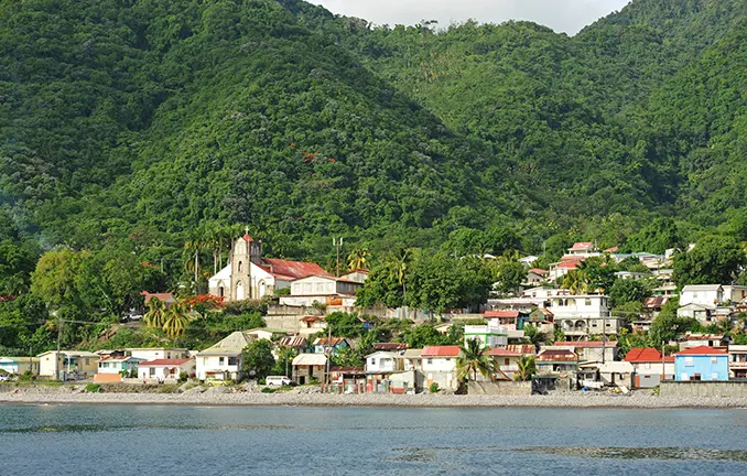 Der Ort Roseau auf Dominica