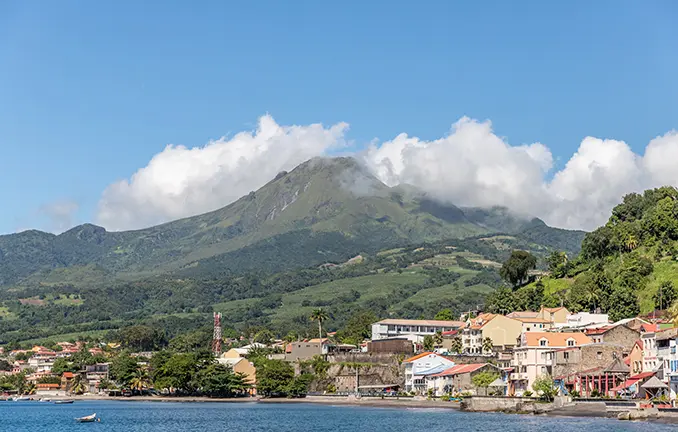 Vulkan hinter Staint Pierre auf Martinique